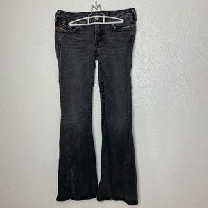 True Religion Joey Big T Flares Jeans Women's Size 30 10 dark wash